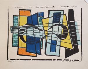WERNER DREWES Black Curve on Yellow