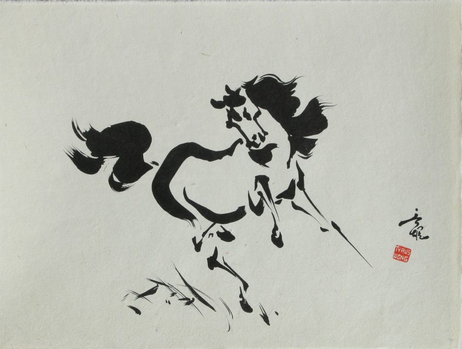 TYRUS WONG Horse Looking to the Left