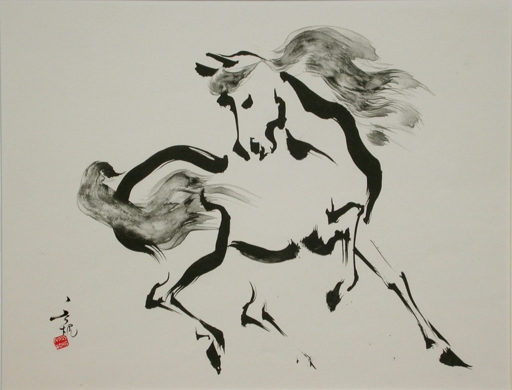 TYRUS WONG Large Horse with Flying Mane