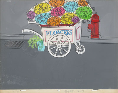 JULES ENGEL UPA: Flower Cart (Background)