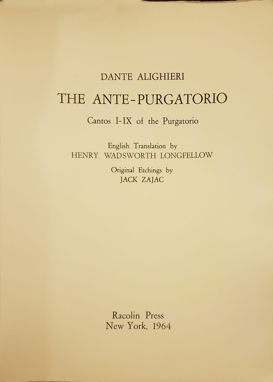 JACK ZAJAC The Ante-Purgatorio - Dante Alighieri
