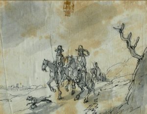 JACOB VAN HUCHTENBURGH Horsemen in Landscape