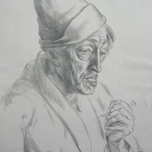 EJNAR HANSEN Sadakichi Hartmann- with Pencil