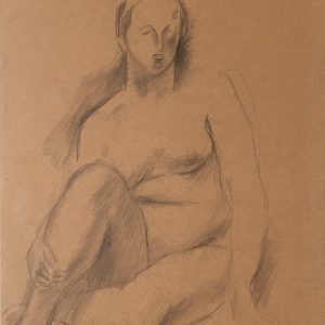 GRACE CLEMENTS Seated Nude, Knee Bent
