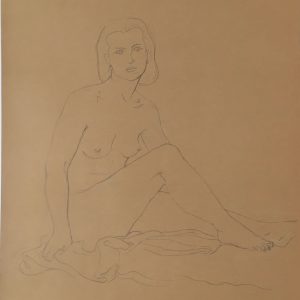 GRACE CLEMENTS Seated Nude, Looking Right