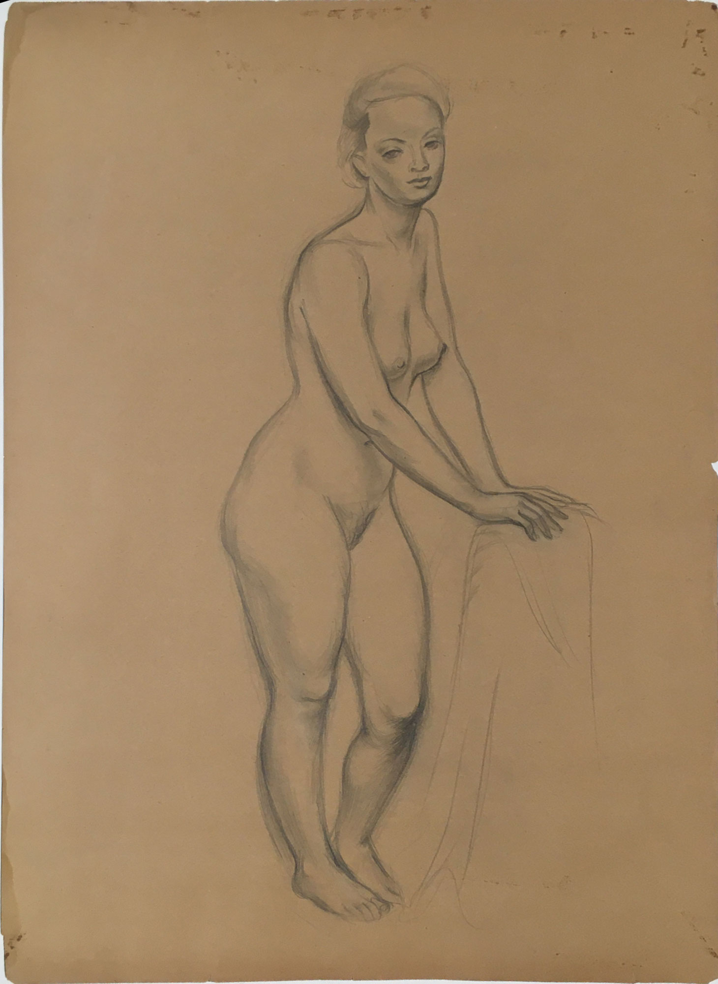 GRACE CLEMENTS Standing Nude at Chair