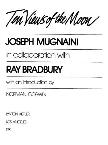 JOSEPH A. MUGNAINI Ten Views of the Moon   cover complete folio